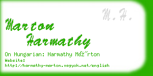 marton harmathy business card